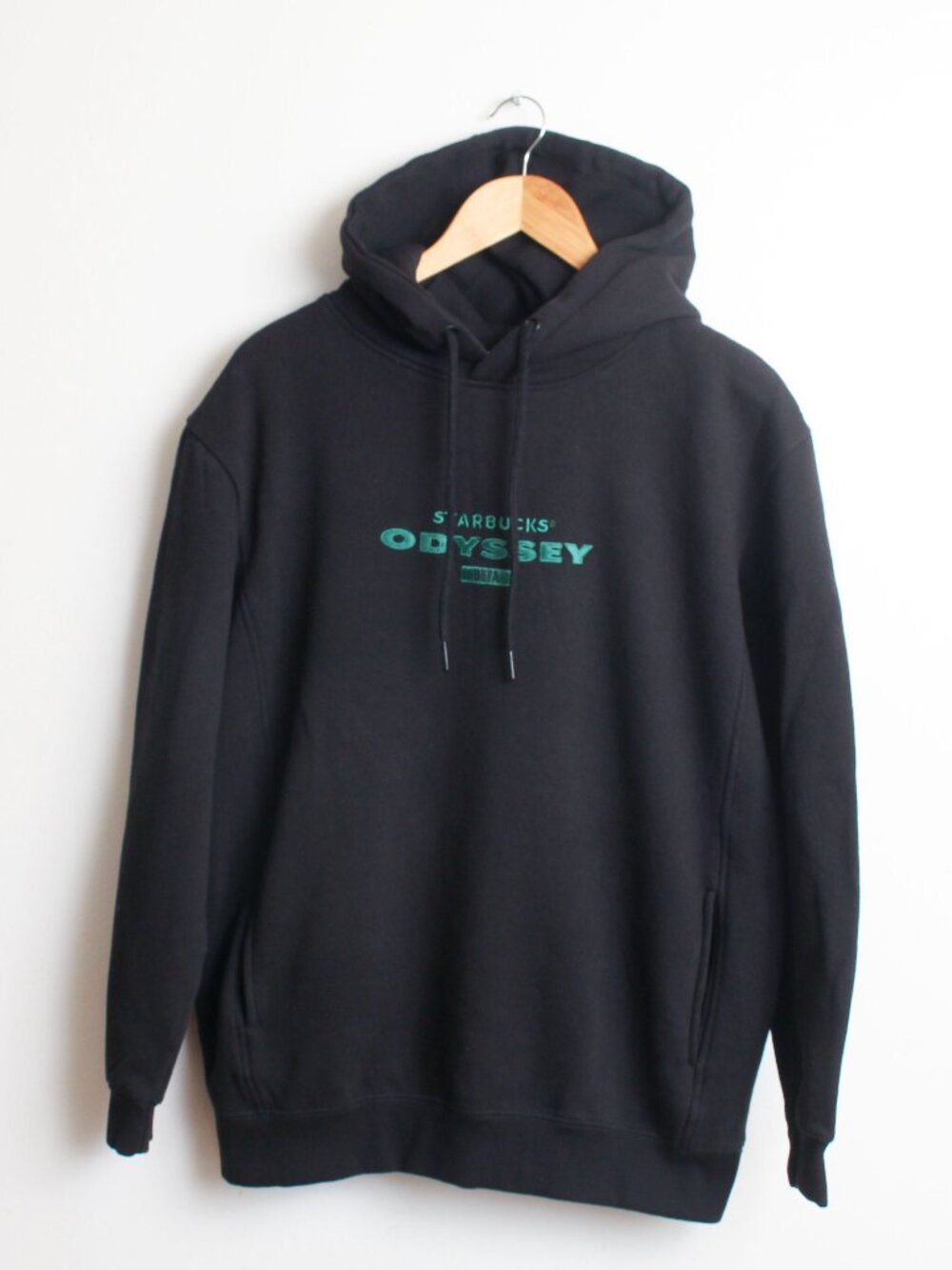 Starbucks Odyssey Beta Hoodie Mens L Black Limited Edition Coffee Pullover